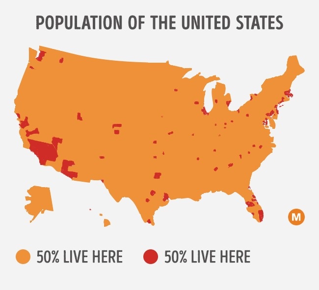 10 bản đồ thú vị chứng minh dân số thế giới phân bố không đồng đều