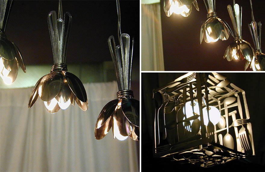 20 ý tưởng làm đèn chùm vô cùng hữu ích từ những vật dụng bỏ đi