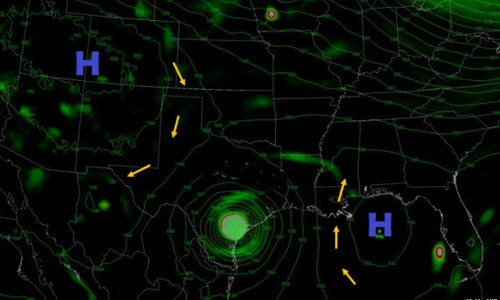 Bão Harvey thành ác mộng của Texas vì kẹt giữa hai khối khí