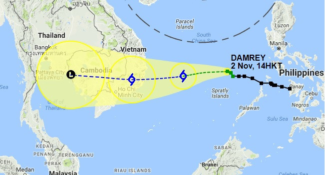 Bão số 12 nhắm vào Khánh Hòa - Ninh Thuận, sức gió 130km/h