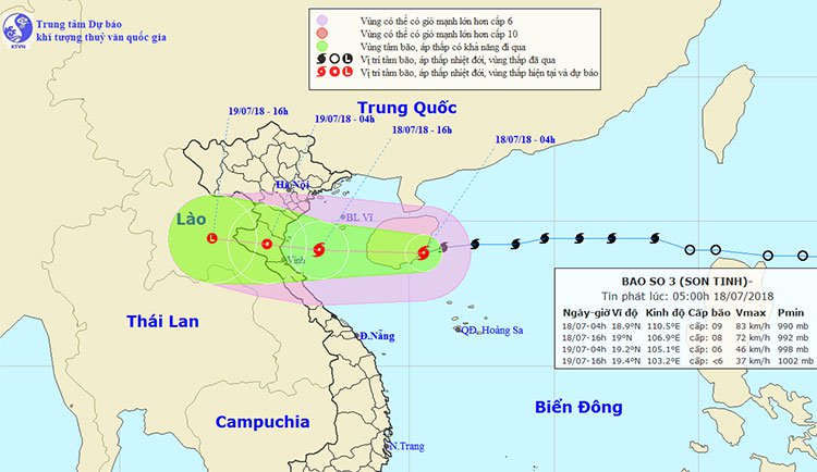 Bão số 3 di chuyển nhanh, đổ bộ vào các tỉnh từ Thái Bình đến Hà Tĩnh