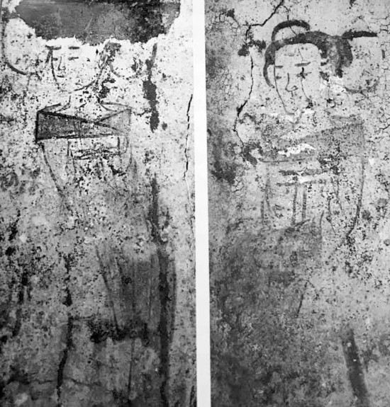Bích họa người hầu gái trong mộ cổ 1.400 năm ở Trung Quốc