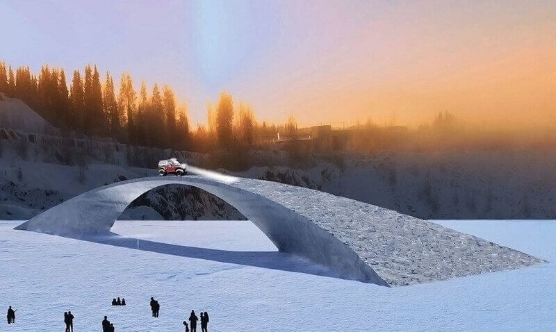 Cầu băng dài nhất thế giới có thể chịu tải xe hai tấn