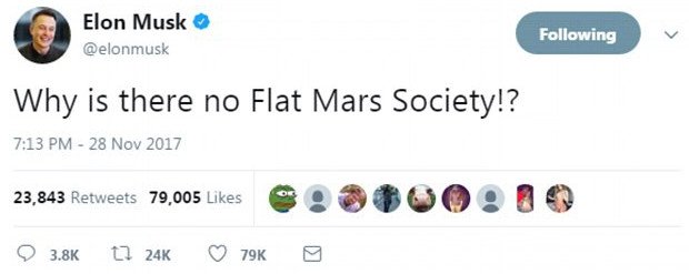 Câu nói của Elon Musk khiến hội tin vào thuyết Trái đất phẳng trở nên thật nực cười
