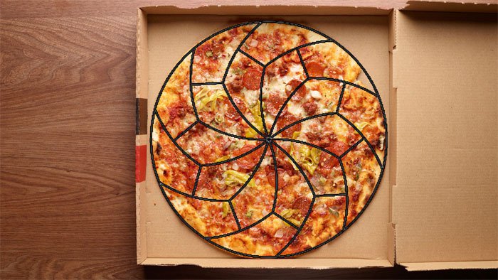 Đây là cách cắt bánh pizza của các nhà khoa học và nó sẽ khiến bạn điên đầu