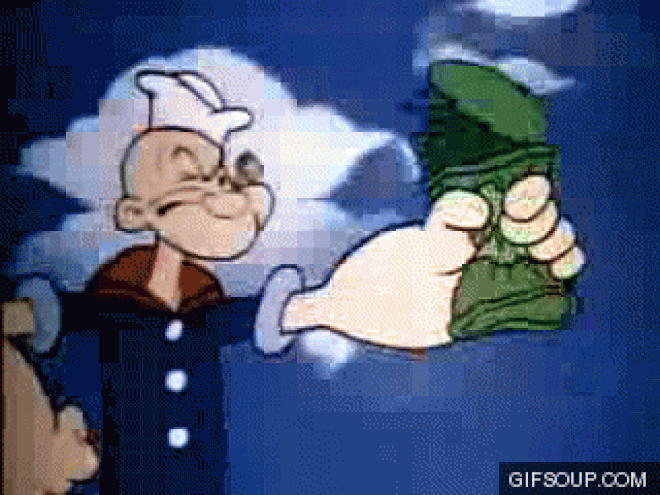 Đố các bạn biết vì sao thủy thủ Popeye thích ăn rau chân vịt?