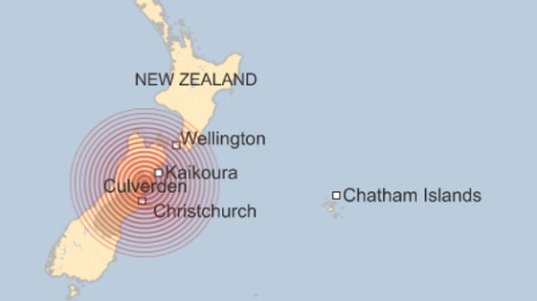 Động đất xẻ nát đường ở New Zealand