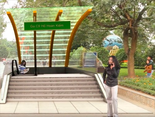 Ga tàu điện ngầm đầu tiên tại Hồ Gươm trông thế nào?
