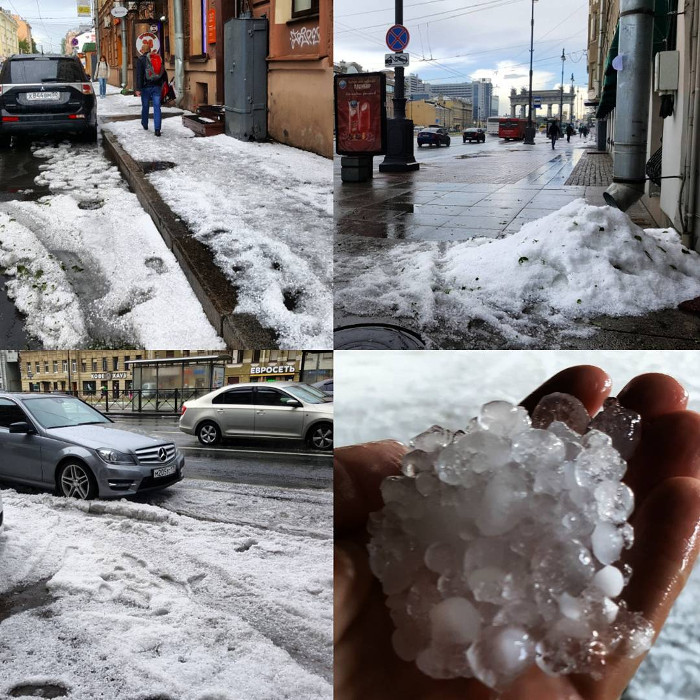 Giữa mùa hè, đường phố hoá sông băng ở Nga