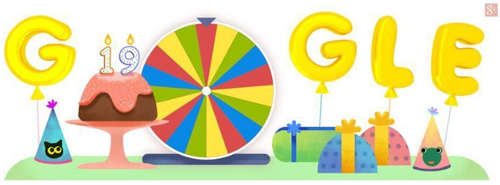Google đổi Doodle vòng xoay bất ngờ cho sinh nhật