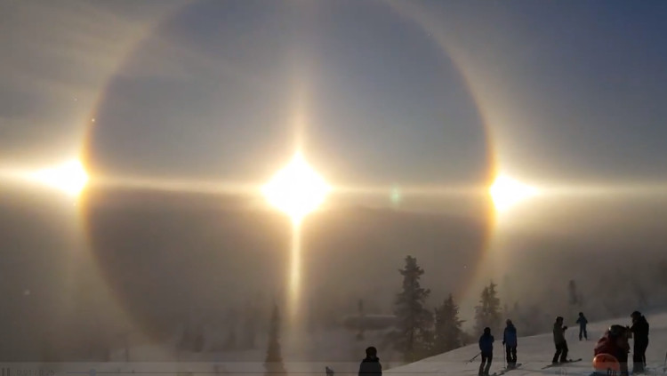Hiện tượng Mặt trời ma hiếm gặp trên bầu trời Thụy Điển