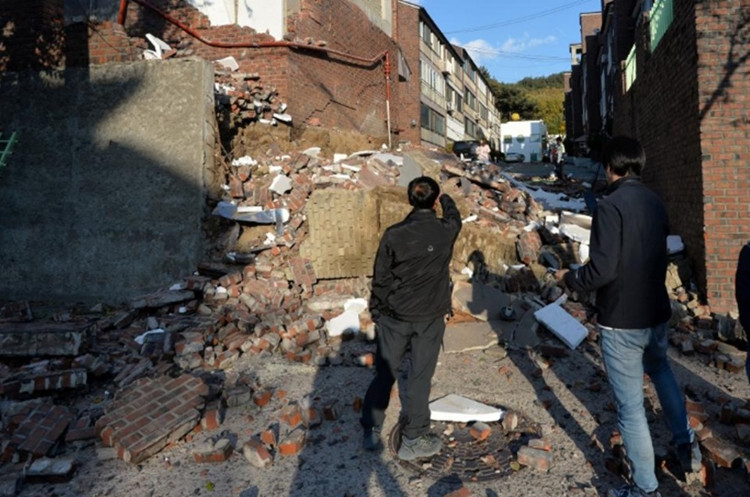 Hơn 1.000 nhà bị tàn phá vì động đất mạnh thứ hai lịch sử Hàn Quốc