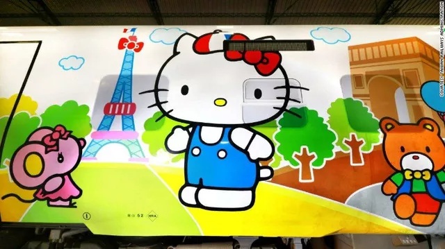 Hút mắt tàu tốc hành Hello Kitty