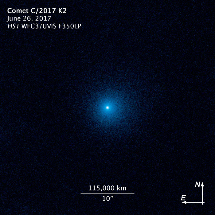 Kính Hubble chụp ảnh sao chổi đang hoạt động ở khoảng cách 2,4 tỷ km