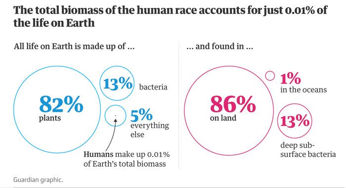 Loài người chiếm 0.01% sự sống và...xóa sạch các sự sống khác