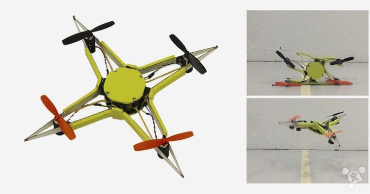 Mẫu drone đặc biệt có thể tự uốn dẻo khi gặp va chạm