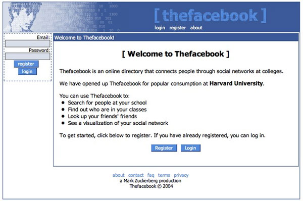 Ngày 4/2: Mạng xã hội Facebook được thành lập bởi Mark Zuckerberg