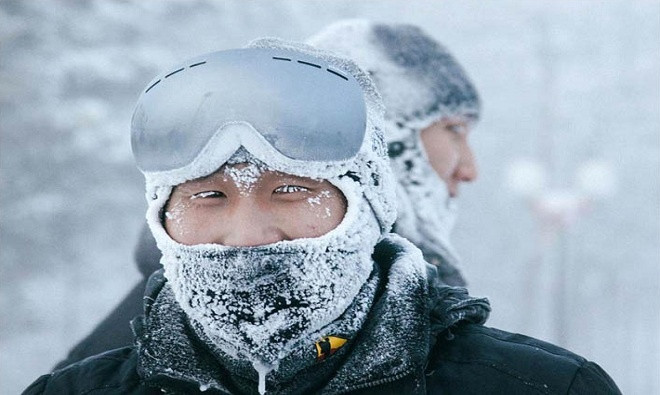 Người Nga đua xe đạp giữa trời lạnh -40 độ C