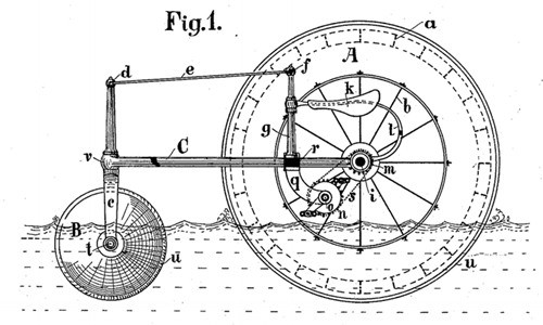 Những mẫu xe đạp trên nước độc đáo của người xưa