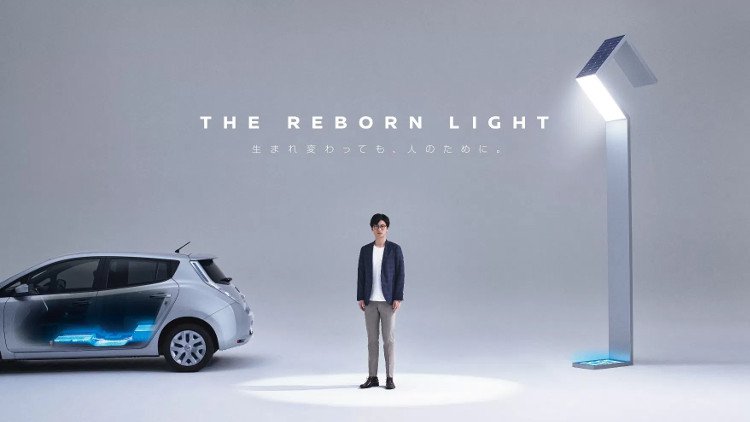 Nissan tái sử dụng pin xe điện để thắp sáng những con đường