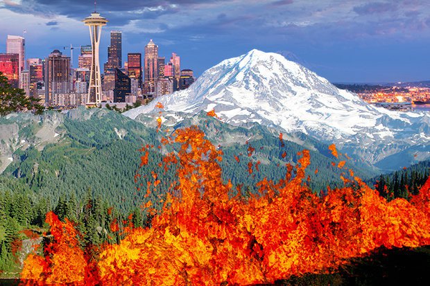 Núi lửa cao nhất Washington và nguy cơ san phẳng thành phố Mỹ