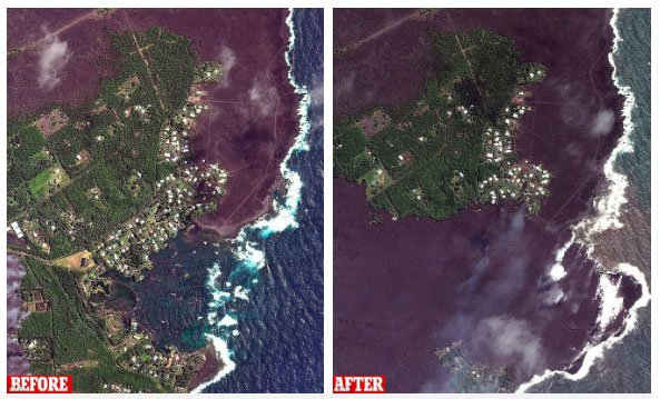 Núi lửa Kilauea đã giúp Hawaii mọc thêm hàng km đất mới