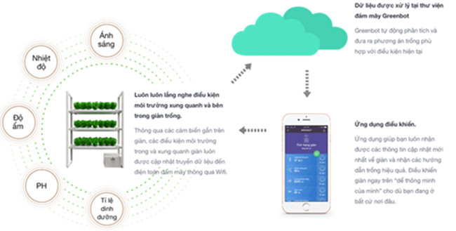 Robot giúp người đi du lịch có thể chăm sóc rau sạch tại nhà