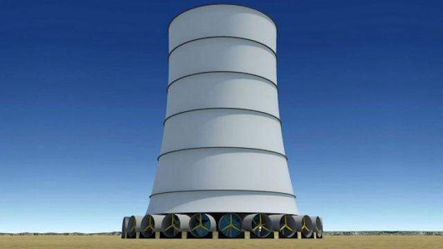 Solar Wind Energy giới thiệu hệ thống điện gió hybrid Downdraft Tower