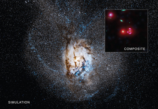 Thiên hà phát sáng rực rỡ khi sinh ra số sao gấp 4.500 lần Ngân Hà