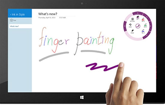 Vẽ bằng ngón tay trên thiết bị chạy Windows