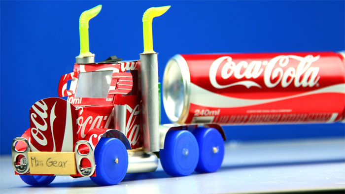 Video: Cách làm xe tải từ vỏ lon Coca
