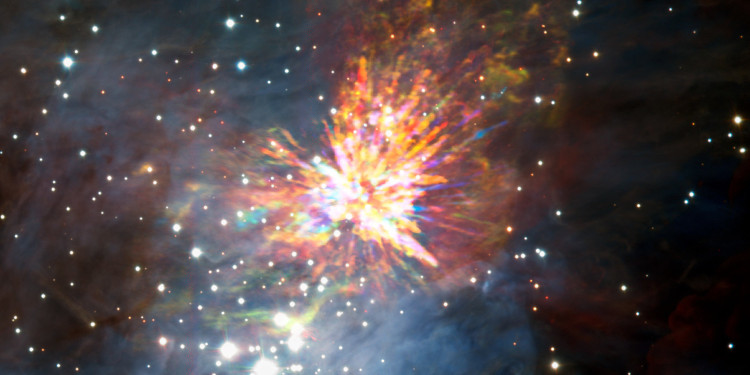 Vụ nổ sáng rực vũ trụ do hai sao trẻ va đập vào nhau