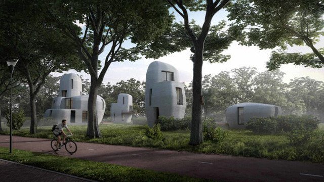 Xây cụm nhà ở bằng công nghệ in 3D đầu tiên trên thế giới ở Hà Lan