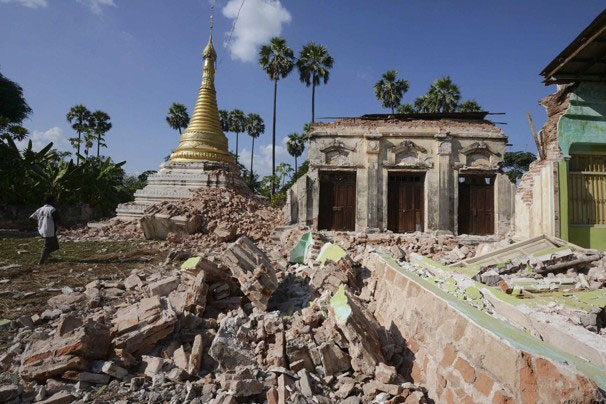 100 người thương vong trong động đất ở Myanmar