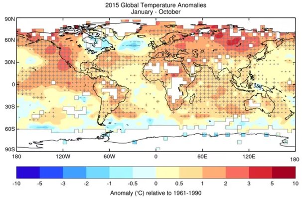 2015 là năm nóng nhất trong lịch sử nhân loại từng được ghi nhận