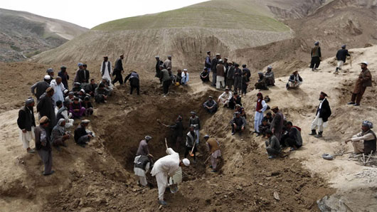 Afghanistan tổ chức quốc tang các nạn nhân lở đất
