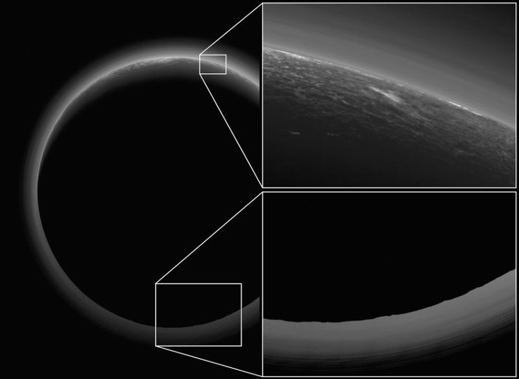 Ảnh chụp từ NASA phát hiện lớp mây mỏng trên Sao Diêm Vương