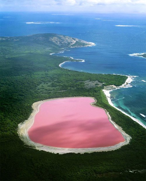 Bí ẩn hồ nước hồng ở Australia