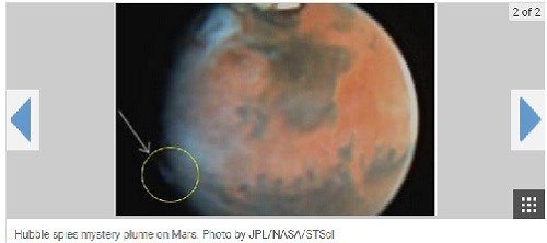 Bí ẩn về đám khói lạ trên sao Hỏa