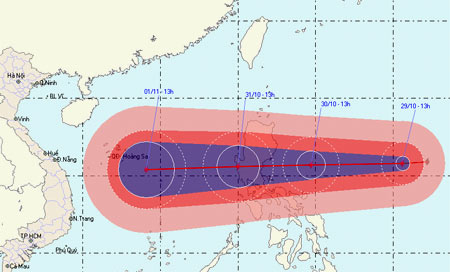 Biển Đông sắp có bão mạnh