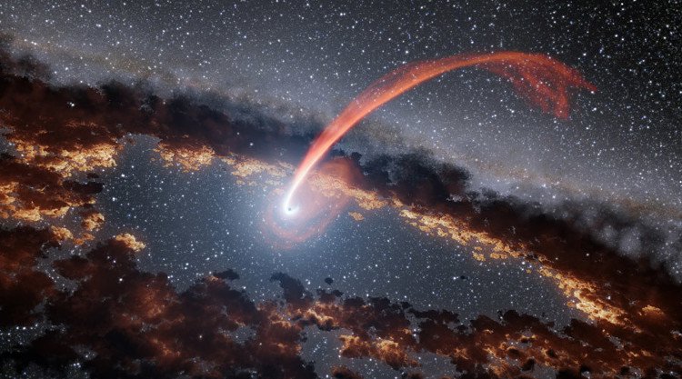 Bức xạ khổng lồ phóng ra sau khi lỗ đen nuốt gọn một hành tinh