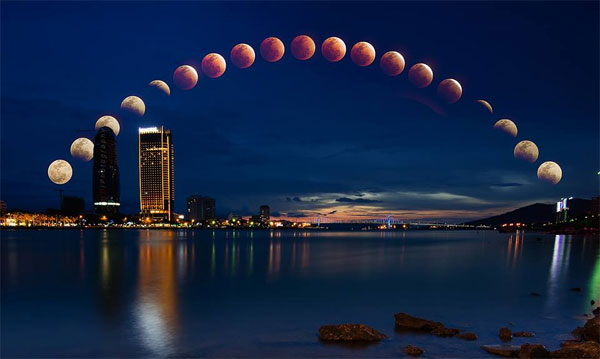 Chùm ảnh trăng máu tuyệt đẹp trên khắp thế giới