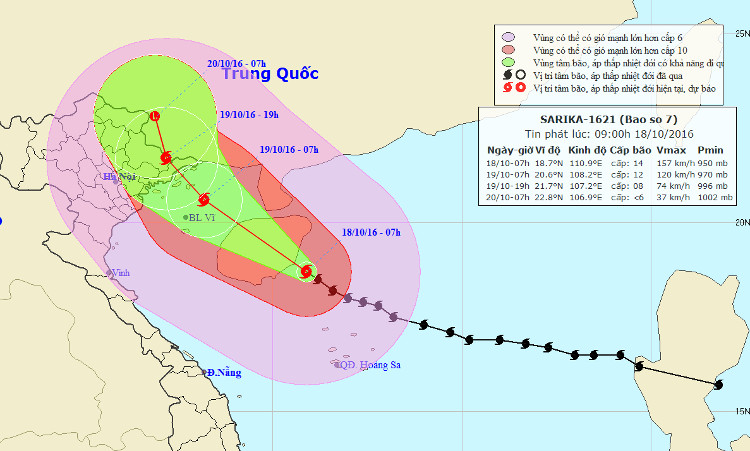 Cơn bão số 7 có thể vào Quảng Ninh - Hải Phòng