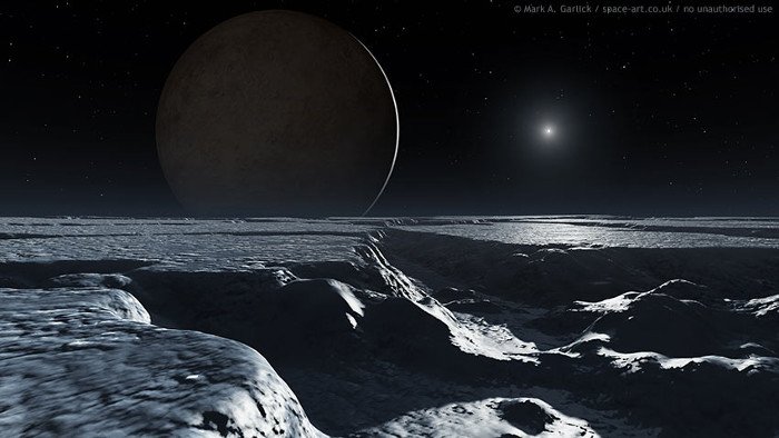 Dấu vết của đại dương mênh mông trên mặt trăng của Diêm Vương