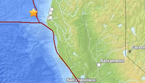 Động đất 6,9 độ ngoài khơi California