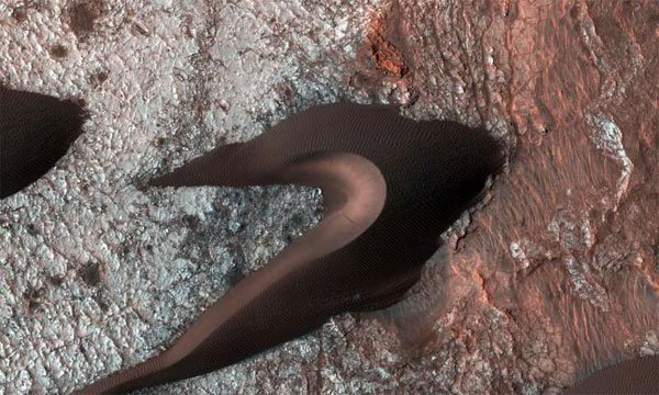 Đụn cát hình con đỉa trên sao Hỏa