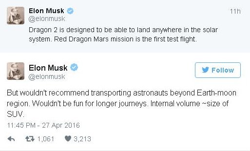 Elon Musk thách thức NASA, muốn phóng tên lửa lên Sao Hỏa trước năm 2018