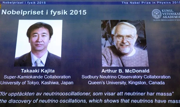 Giải Nobel vật lý 2015 được trao cho nghiên cứu hạt hạ nguyên tử