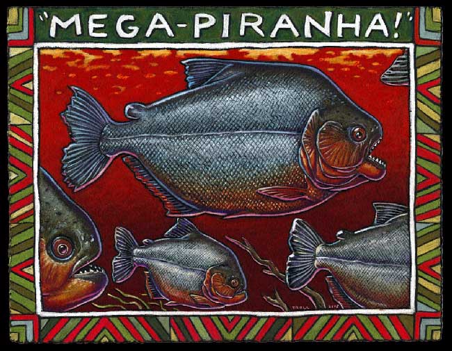 Hoá thạch Piranha dài 3 feet