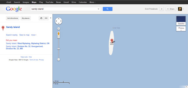 Hòn đảo bí ẩn trên Google Earth không hề tồn tại